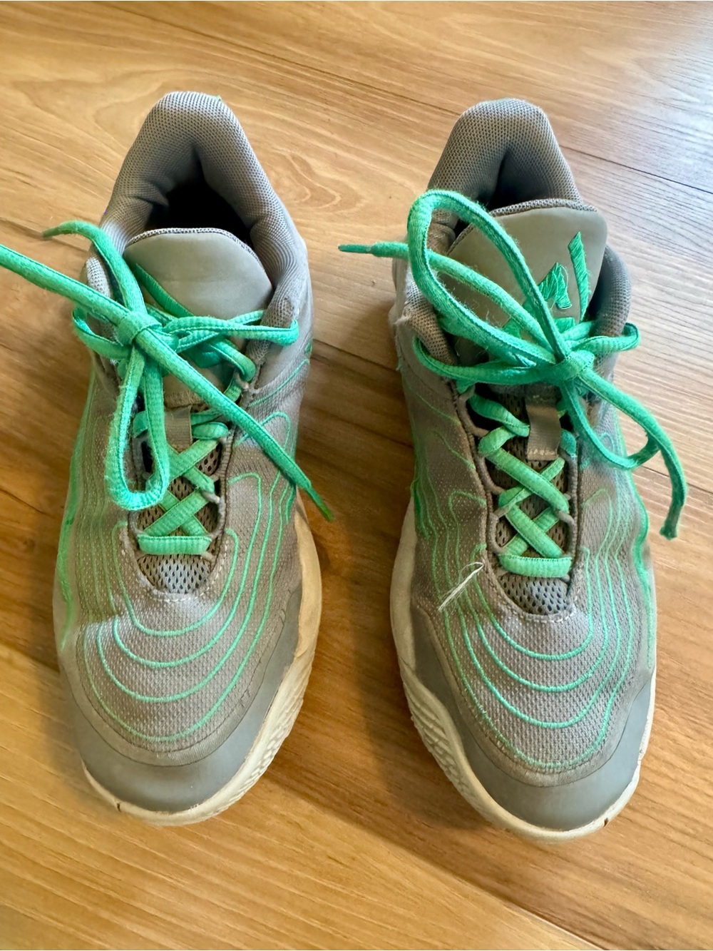 Boys’ gray and green Nike Gianni’s Immortality 3 basketball shoes